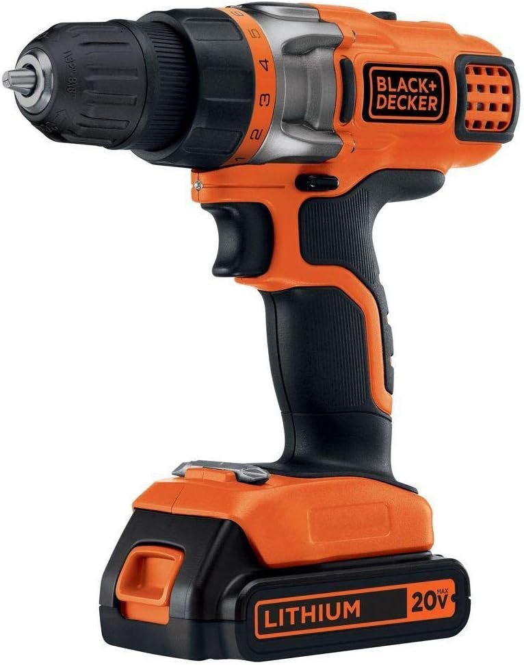 Vista Lateral del Taladro Inalámbrico Black and Decker de 20v