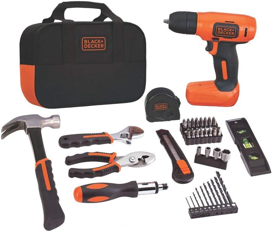 Atornillador Inalambrico Black and Decker con 57 Accesorios