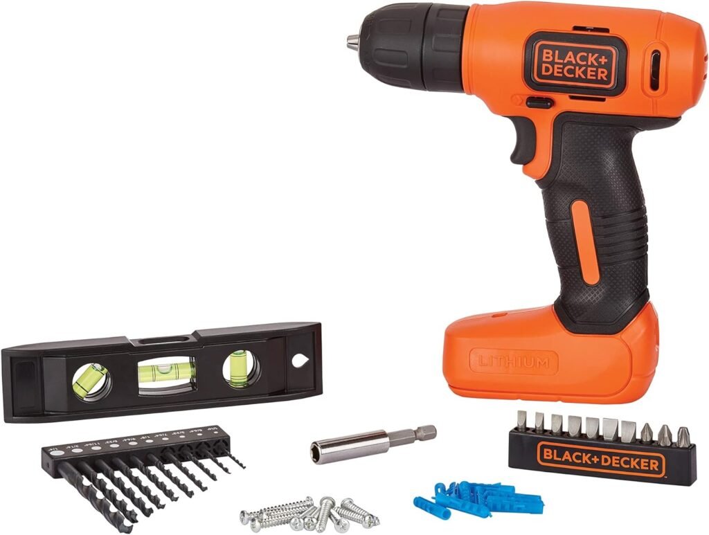 Destornillador Inalambrico Black and Decker con 47 Accesorios