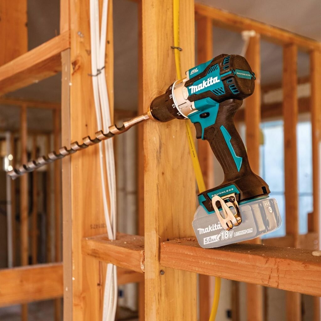 taladro inalambrico makita 18v sin escobillas con broca de 30 cm