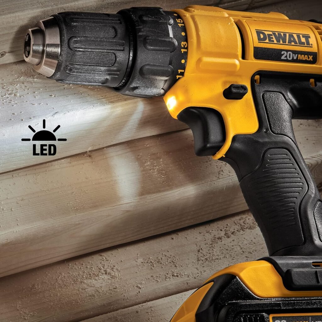 taladro inalambrico dewalt 20v luz led