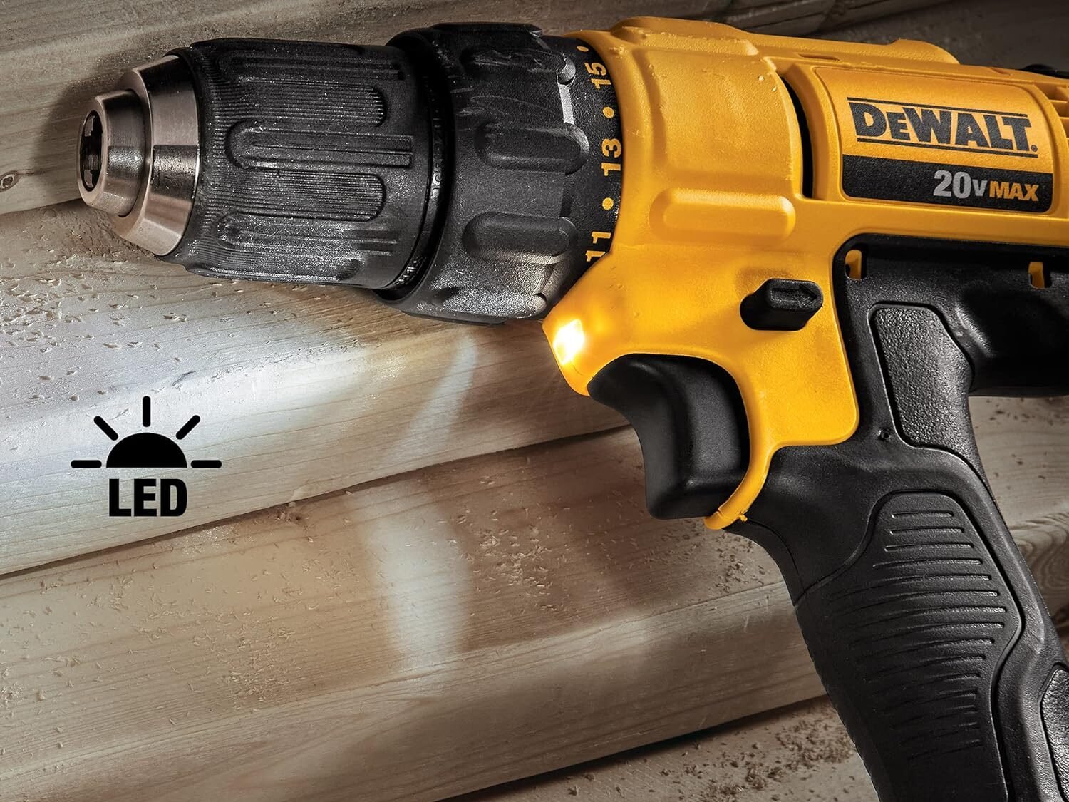 taladro inalambrico dewalt 20v luz led