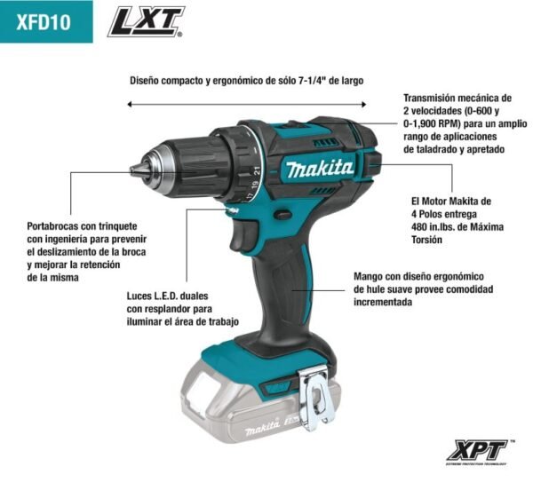 Taladro Inalambrico makita xph14z 18v caracteristicas